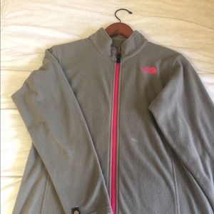 The North Face gray sweater.